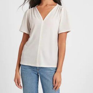 Crepe Gathered Shoulder Top - XL